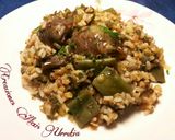 Foto del paso 28 de la receta Arroz con lentejas amarillas, malvas y alcachofas