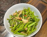 蒜香辣炒明太子蟹肉空心菜 簡單秒上桌🦀️的食譜步驟9照片