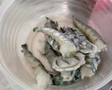 Une image de l'étape 3 de Gambas sauvages au poivron, céleri, coriandre et citron vert.
