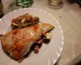 Foto del paso 9 de la receta: Bacalao con verduras y salsa de alcachofas