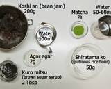 Matcha shiratama Mizu Yōkan ; Wagashi recipe step 1 photo