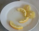 A picture of step 1 of Lemon peel pickle.