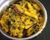 A picture of step 8 of Borboti (pea bean)sabzi.