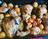 Foto del paso 3 de la receta: Pollo con papas con salsa BBQ