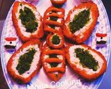 A picture of step 7 of Tricolour Surprise Potatoes butterfly Cutlet.