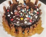 A picture of step 9 of Chocolate cake 🎂🎂in pressure cooker (with fresh cream, maida, cocoa powder).