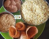 A picture of step 5 of Chatpati Bhel Chatpati Bhel Papad Cones.