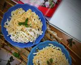 عکس مرحله 8 از دستور سالاد مرغ و پاستا با کنجد