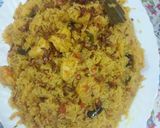 A picture of step 3 of Prawns polaw.