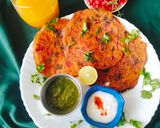 A picture of step 3 of Beetroot suji oats chilla.