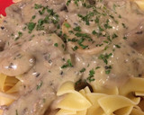 A picture of step 9 of Beef Stroganoff.
