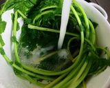 A picture of step 3 of Turnip Greens in Japanese Broth (kabu-ohitashi).
