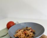 Foto del passaggio 2 della ricetta Farfalle integrali con pomodorini e melanzane