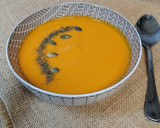 Foto del paso 8 de la receta: Crema de zanahoria y puerro con pimientos asados