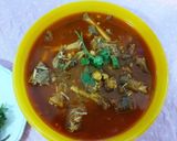 A picture of step 1 of Goat trotter/Mutton paya.