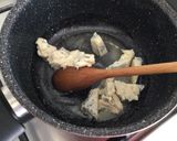 A picture of step 1 of Linguine with Gorgonzola Cream, Shrimp, and Crispy Lardo di Colonnata.