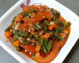Foto langkah ke 6 dari resep Tumis buncis saus tomat.