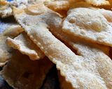 A picture of step 2 of Chiacchiere - an easy Italian tradition.
