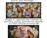 Une image de l'étape 3 de Cuisses de poulet et légumes rôtis.