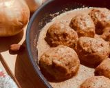 Foto del paso 17 de la receta: Albóndigas en salsa de almendra 🧄🍞🧅