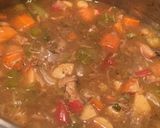 A picture of step 5 of Hearty Vegan "Chicken" Soup.
