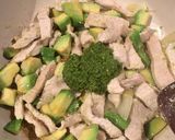 A picture of step 3 of Chicken with Pesto and Avocado.