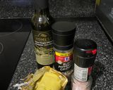 A picture of step 1 of Strip loin steak with simple side dish.