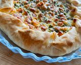 Foto del passaggio 5 della ricetta #648 Torta salata con piselli e pancetta 🫛🥓🥚🧀