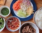 A picture of step 6 of Vietnamese Lemongrass Beef Noodle Salad (Bún Bò Xào Nam Bộ).