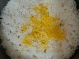 کوکو سبزی با برنج کته زعفرونی