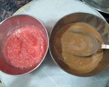 A picture of step 3 of Peanut butter soup in white butter.