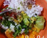 A picture of step 1 of 5 minutes Avocado and Mango Salsa.