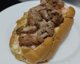 Foto del paso 6 de la receta: Sándwich🌭de carne🍖, queso🧀y verduras cremosas🥕🧅🥒😜!!!