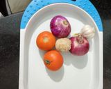 A picture of step 1 of Kidney beans veg.