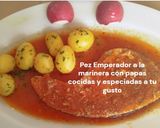 Foto del paso 12 de la receta: Pez Emperador a la Marinera con Papas Cocidas y Especiadas a Tu Gusto
