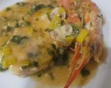 Foto del paso 9 de la receta: Pez espada en salsa picante verde con champiñones y gamba