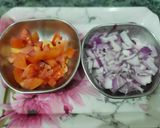 A picture of step 3 of Uttapam.