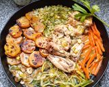 Foto del paso 4 de la receta: Alitas de pollo al jengibre y vegetales