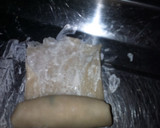A picture of step 3 of Wrapping of spring roll.