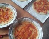 A picture of step 3 of Cocktail pizza(anything goes).