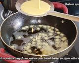 A picture of step 3 of Pani puri recipe step by step teekha pani boondi imli gud chutne.