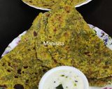 A picture of step 19 of Arbi leaves Paratha.