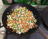 Hình bước làm 3 của món Cơm rang keto