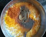 A picture of step 4 of Qubooli (Hyderabadi lentil biryani).