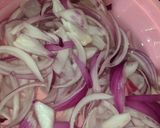 A picture of step 2 of Fried yam&onion sauce.