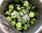 超簡單小黃瓜淺漬的食譜步驟3照片