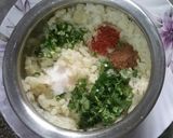 A picture of step 1 of Rajasthani Mirchi vada.