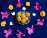 A picture of step 1 of Tri Color Laddoo.
