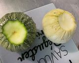 Une image de l'étape 1 de Merguez et courgettes rondes marinées grillées.