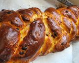 Mazsolás fonott kalács recept fázis 5 fotója